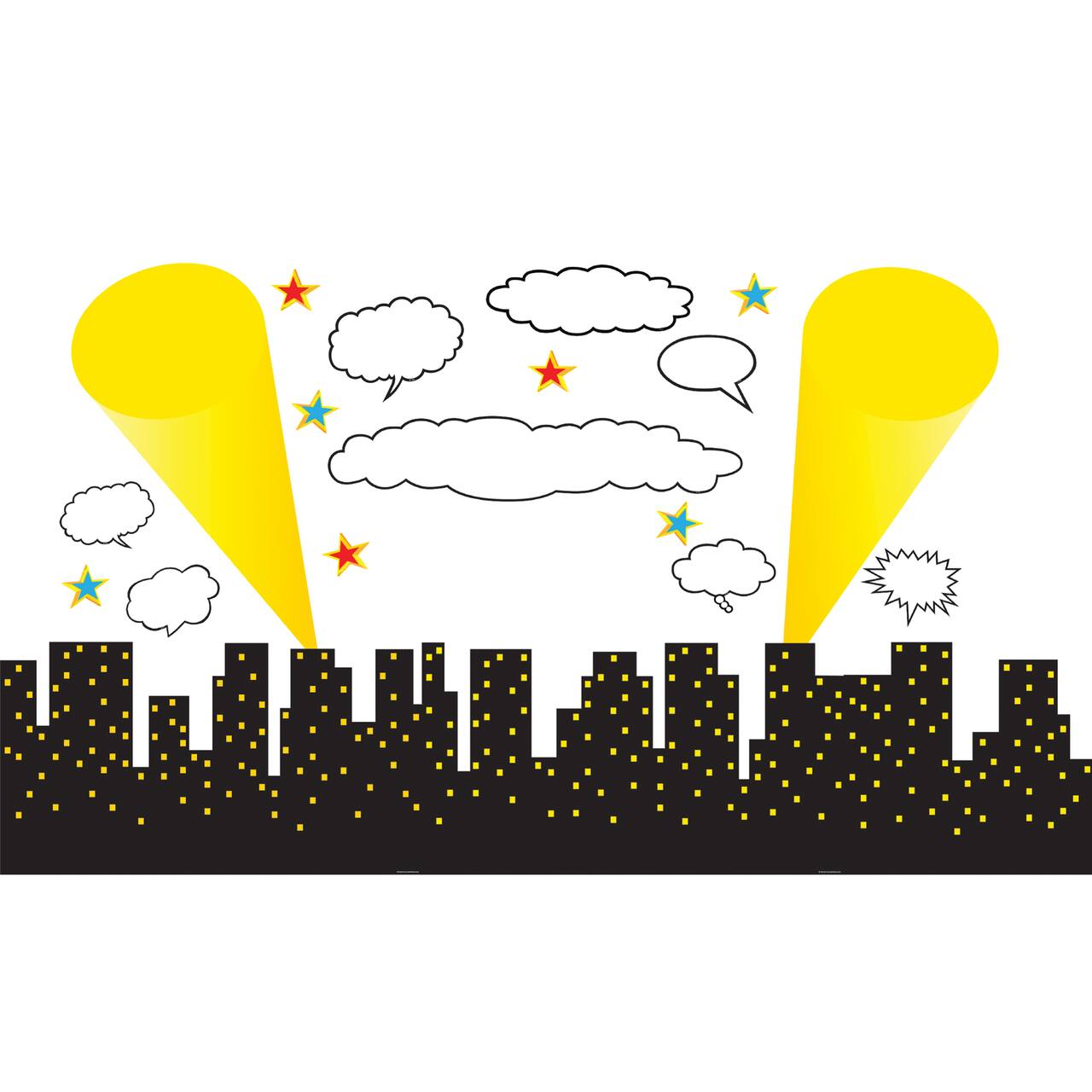 Carson-Dellosa™ Superhero Cityscape Bulletin Board Display